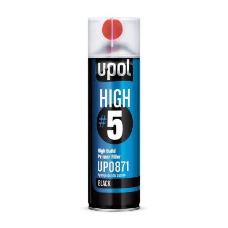 U-Pol HIGH  High Build Primer Filler Aerosol 450ml Black, Can UP0871